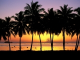 Aitutaki Island at Sunset, Cook Islands