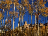 Chimney Rock and Courthouse Mountain in Fall, Uncompahgre National Forest, Colorado