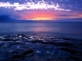 Sunrise Light on the Rocky Shores of Lake Michigan, Wisconsin