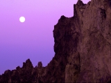 Moonset Over Smith Rock, Deschutes County, Oregon