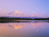 Denali Moonrise Over Wonder Lake, Alaska