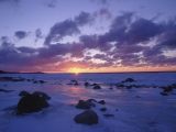 Winter Sunset Over Lake Michigan, Michigan