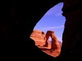 Delicate Arch Through Frame Arch, Utah