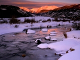 Winter Sunrise Over Big Thompson River, Rocky Mountain National Park, Colorado